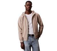 Calvin Klein Uomo Giacca a Vento Hooded Ripstop Harrington con Cappuccio, Beige (Vintage Khaki), M