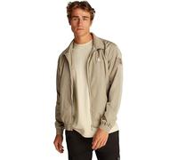 Calvin Klein Uomo Giacca a Vento Unpadded Harrington con Colletto alla Coreana, Beige (Stone Gray), M