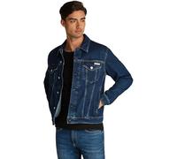 Calvin Klein Uomo Giacca in Jeans Slim Denim Jacket Chiusura con Bottoni, Blu (Denim Dark), S