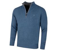 Calvin Klein Uomo Knit Cotton 1/2 Zip Golf CK Top Maglione - Denim - XXXXL