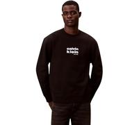 Calvin Klein Uomo LS 350FLEECE Retro Graphic CREWN LV04LE250G, Nero, L, Nero (Nero), L