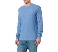 Calvin Klein Uomo Maglietta Maniche Corte Waffle Badge Tee con Scollo Rotondo, Blu (Dull Nile Blue), XL