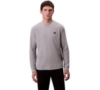 Calvin Klein Uomo Maglietta Maniche Corte Waffle Badge Tee con Scollo Rotondo, Grigio (Formal Gray), M