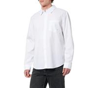 Calvin Klein Uomo Maglietta Maniche Lunghe Poplin Classic in Cotone, Bianco (Brilliant White), XL