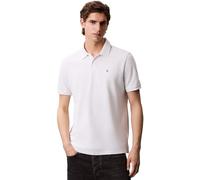 Calvin Klein Uomo Maglietta Polo Maniche Corte Monogram Pique in Cotone, Bianco (Blanc De Blanc), M