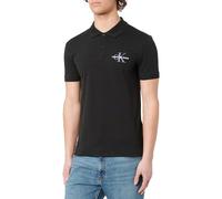 Calvin Klein Uomo Maglietta Polo Maniche Corte Monologo Regular Fit, Nero (Ck Black), M
