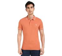 Calvin Klein Uomo Maglietta Polo Maniche Corte Tipping Slim Elasticizzata, Arancione (Aragon), S