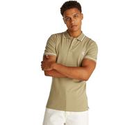 Calvin Klein Uomo Maglietta Polo Maniche Corte Tipping Slim Fit, Beige (Tree House), XL