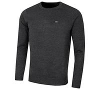 Calvin Klein Uomo Maglione da Golf Girocollo Durevole - Marna Carbone - XL