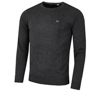 Calvin Klein Uomo Maglione Golf Girocollo Durevole - Carbone di Legna - M