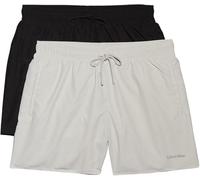 Calvin Klein Uomo Pantaloncini Boxer Confezione da 2 Medium Drawstring con Coulisse, Multicolore (Pvh Black/Chalk), XXL