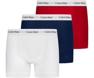 Calvin Klein Uomo Pantaloncini Boxer Confezione da 3 Intimo, Multicolore (White/Red Ginger/Pyro Blue), XS