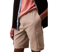 Calvin Klein Uomo Pantaloncini Cargo Cotton Pull On Lunghezza al Ginocchio, Beige (Vintage Khaki), XL