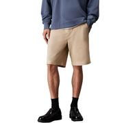 Calvin Klein Uomo Pantaloncini Chino Classic Cotton Lunghezza al Ginocchio, Beige (White Pepper), 34W