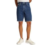 Calvin Klein Uomo Pantaloncini in Jeans Regular in Cotone, Blu (Denim Dark), 32W
