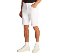 Calvin Klein Uomo Pantaloncini in Jeans Slim Lunghezza al Ginocchio