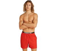 Calvin Klein Uomo Pantaloncino da Bagno Medium Double con Coulisse, Rosso (Flaming Chili), S