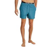 Calvin Klein Uomo Pantaloncino da Bagno Medium Double con Coulisse, (Storm Blue), L