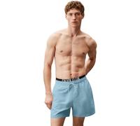 Calvin Klein Uomo Pantaloncino da Bagno Medium Double con Fascia con Logo, Blu (Skim Blue), S