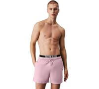 Calvin Klein Uomo Pantaloncino da Bagno Medium Double con Fascia con Logo, Rosa (Sweet Pink), XL