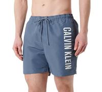 Calvin Klein Uomo Pantaloncino da Bagno Medium Drawstring con Coulisse, Blu (Grisaille), L