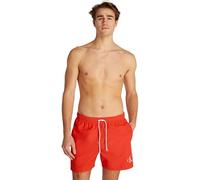 Calvin Klein Uomo Pantaloncino da Bagno Medium Drawstring con Logo, Rosso (Flaming Chili), 5XL