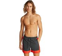 Calvin Klein Uomo Pantaloncino da Bagno Medium Drawstring con Logo, Rosso (Flaming Chili), S