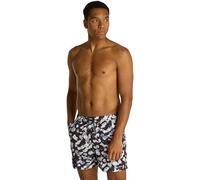 Calvin Klein Uomo Pantaloncino da Bagno Medium Drawstring-Print da Legare, Multicolore (CK Layered Floral Black AOP), S