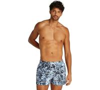 Calvin Klein Uomo Pantaloncino da Bagno Short Drawstring-Print con Coulisse, Multicolore (Glitched Marble AOP Blue), S