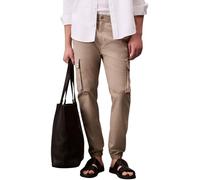 Calvin Klein Uomo Pantaloni Cargo Elastic Ripstop Skinny Fit, Beige (Vintage Khaki), M
