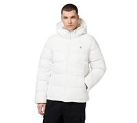 Calvin Klein Uomo Piumino Nylon Zip Off con Cappuccio, Bianco (Bright White), L