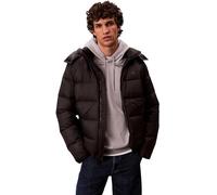 Calvin Klein Uomo Piumino Nylon Zip Off con Cappuccio, Nero (Black), S