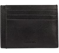 Calvin Klein Uomo Porta Carte Clean Essential Cardholder in Pelle, Nero (Ck Black Palmellato), Taglia Unica