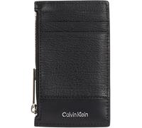 Calvin Klein Uomo Porta Carte Subtle Mix Cardholder in Pelle, Nero (Black Grain/Smooth), Taglia Unica