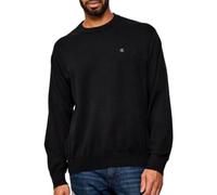 Calvin Klein Jeans Maglione uomo LS Ez Cotton Crewnk 12Gg LV04RC309G con logo monogram Nero L