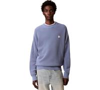 Calvin Klein Uomo Pullover Cotton Waffle con Scollo Rotondo, Blu (Dusty Sailor Blue), L