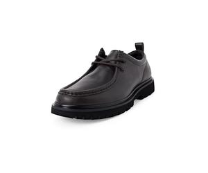 Calvin Klein Uomo Scarpa da Barca Hybrid Apron Laceup Elegante, Marrone (Dark Brown/Black), 44