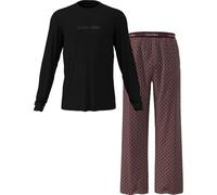 Calvin Klein Uomo Set Pigiama Tee Pant Lungo, Multicolore (Black Top W/Bijou Modern Bijou Mo), S
