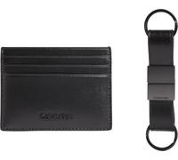 Calvin Klein Uomo Set Regalo 6 Cardcases & Keychain Porta Carte, Nero (Ck Black Palmellato), Taglia Unica
