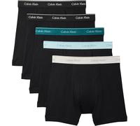 Calvin Klein Uomo Slip Boxer Confezione da 5 in Cotone, Nero (Black Bodies W/Black/Niagara Falls), S