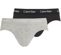Calvin Klein Uomo Slip Hipster Confezione da 3 Intimo, Multicolore (Blk, Diamond Logo_Gr Heath, N Stone), M