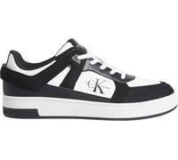 Calvin Klein Uomo Sneakers con Suola Preformata Basket Low Laceup Authentic Scarpe, Nero (Black/Bright White), 42