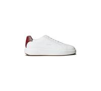Calvin Klein Uomo Sneakers con Suola Preformata Chunky Laceup in Pelle, Multicolore (Bright White/New Maroon/Khaki), 41
