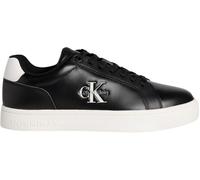 Calvin Klein Uomo Sneakers con Suola Preformata Classic Mono in Pelle, Nero (Black/Bright White), 45