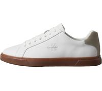 Calvin Klein Uomo Sneakers con Suola Preformata Low in Pelle, Nero (Bright White/Dirty Martini/Gum), 44