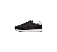 Calvin Klein Uomo Sneakers da Runner Retro Iconic Scarpe, Nero (Black/Bright White), 40