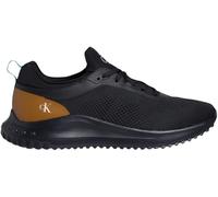 Calvin Klein Uomo Sneakers Running Eva Tech Knit con Logo, Nero (CK Black/Grain Brown/Wild Green), 42