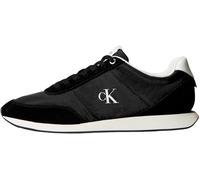 Calvin Klein Uomo Sneakers Running Retro Mix con Logo, Nero (Black/Bright White), 43