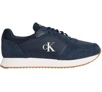 Calvin Klein Uomo Sneakers Running Retro Sock Lace Up con Logo, Multicolore (Calvin Navy/Bright White/Gum), 45