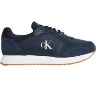Calvin Klein Uomo Sneakers Running Retro Sock Lace Up con Logo, Multicolore (Calvin Navy/Bright White/Gum), 41